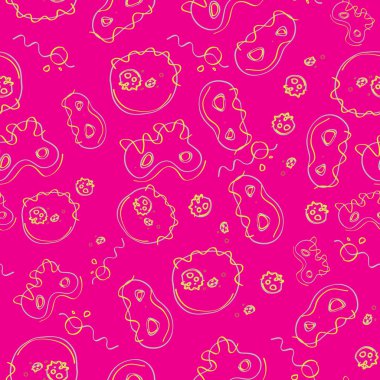 soyut bakteri şekiller seamless modeli