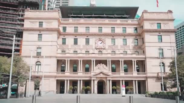 Urząd Celny Sydney Został Prawie Opuszczony Podczas Blokady Zasad Australia — Wideo stockowe