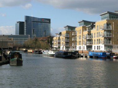 Brentford Marina, nehir Brent, Brentford, London, Büyük Britanya,