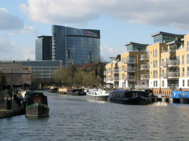 Brentford Marina, nehir Brent, Brentford, London, Büyük Britanya,