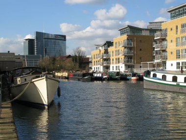 Brentford Marina, nehir Brent, Brentford, London, Büyük Britanya,
