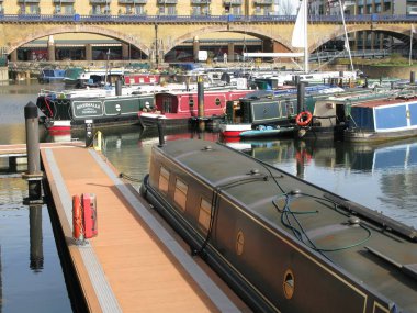 Limehouse Havzası, Londra, İngiltere, İngiltere'de tekneler