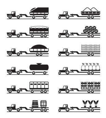 Traktör römork ile