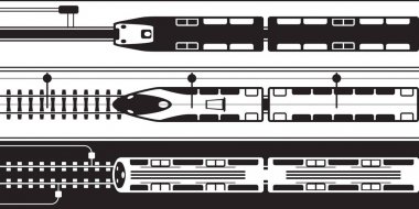 Yukarıdan elektrik raylı tren