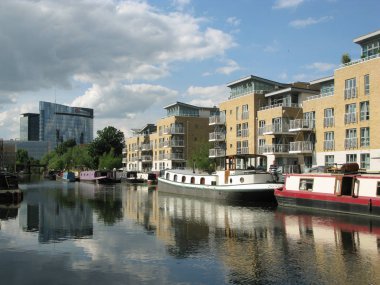 Tekneler Brentford Marina, Londra, İngiltere,