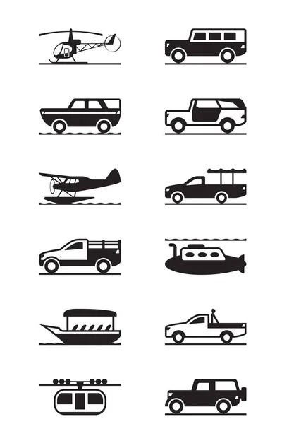 Safari et véhicules d'aventure — Image vectorielle