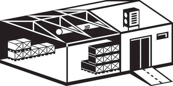 産業用倉庫ビル — ストックベクタ