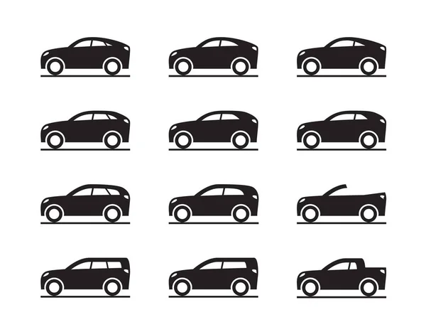 Diferentes Veículos Utilitários Desportivos Ilustração Vetorial — Vetor de Stock