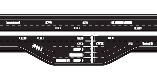 Pedaggio Sull Autostrada Sopra Illustrazione Vettoriale — Vettoriale Stock