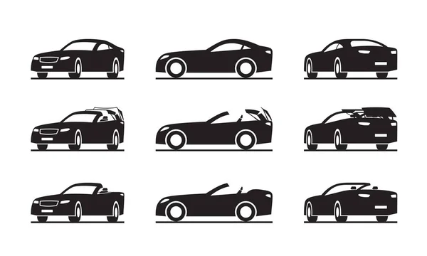 Hardtop Converteerbare Sport Auto Perspectief Vector Illustratie — Stockvector