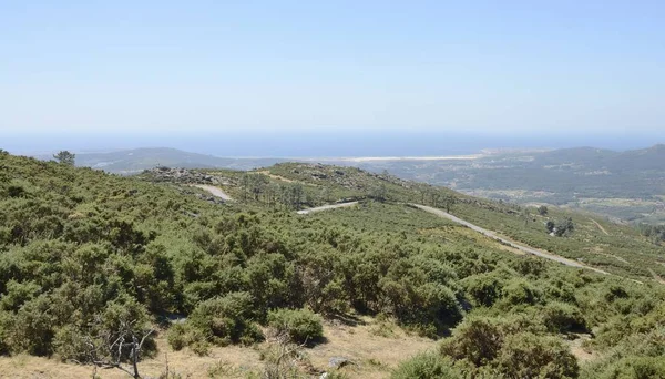 Galicijské pobřeží z hlediska Mountain La Curota — Stock fotografie