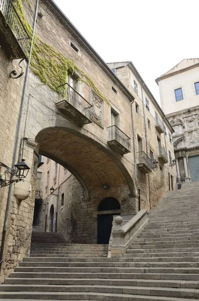 Medieval steps in Girona — Stock Photo, Image