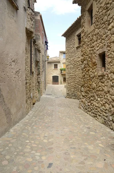 Středověké dlážděné uličky — Stock fotografie