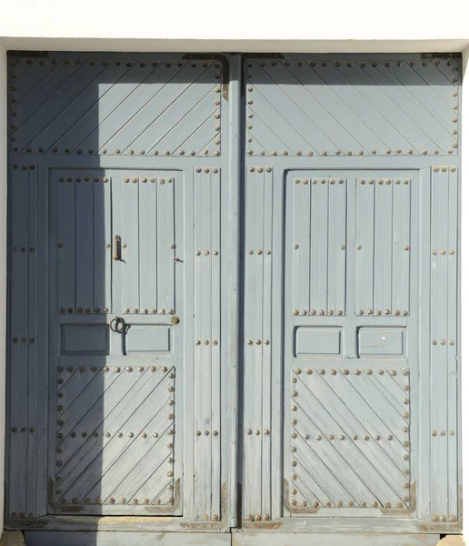 Wooden blue door — Stock Photo, Image