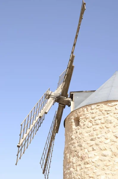 Sideways of stone windmill — Stock Photo, Image