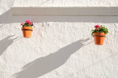 Tencere ve onun gölgeler duvar