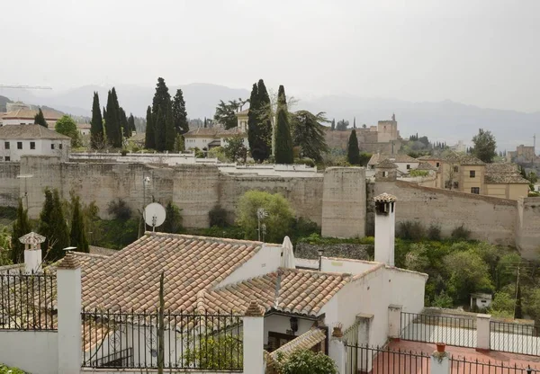 Granada sight view view of Saint Christopher — стоковое фото