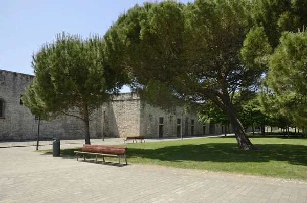 Bancs de jardin à Pampelune Citadelle — Photo