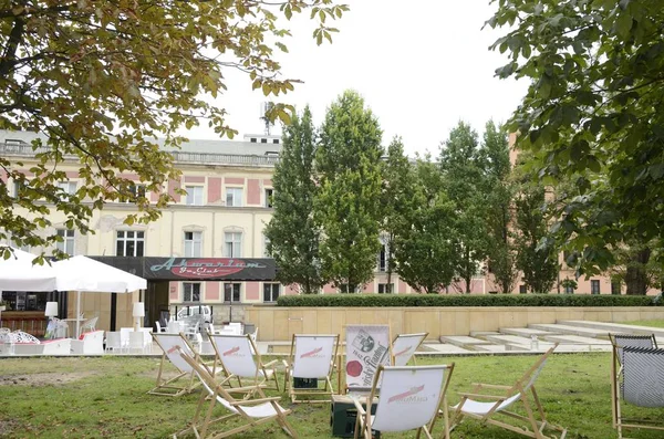 Terrace bar krajobrazowy w Warszawie — Zdjęcie stockowe