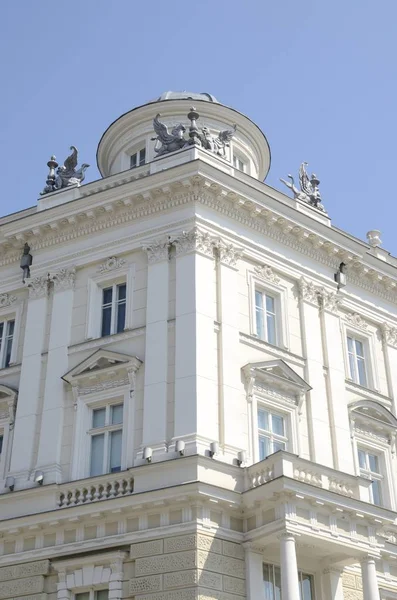 Edificio Bianco Varsavia Capitale Della Polonia — Foto Stock