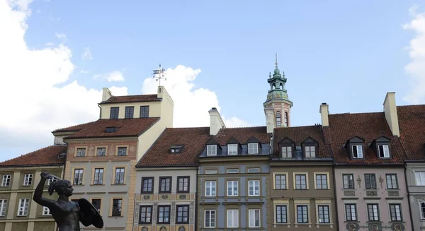 Varsavia Polonia Luglio 2018 Statua Della Sirenetta Nella Piazza Del — Foto Stock