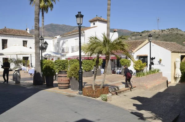 Benahavis Spagna Febbraio 2019 Piazza Benahavis Villaggio Montagna Vicino Marbella — Foto Stock