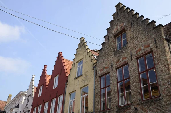 Traditionelle Backsteinbauten Der Historischen Stadt Brügge Westflandern Belgien — Stockfoto