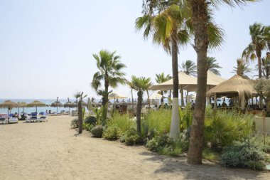 Marbella, İspanya - 31 Ağustos 2018: Marbella, Endülüs, İspanya 'da bir yaz günü