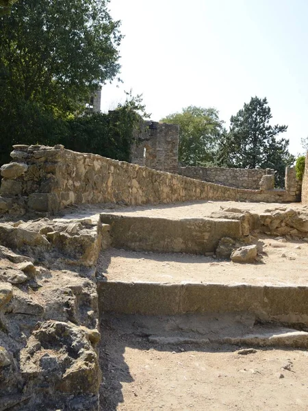 Antiche Scale Pietra Nel Centro Storico Girona Catalogna Spagna Nord — Foto Stock