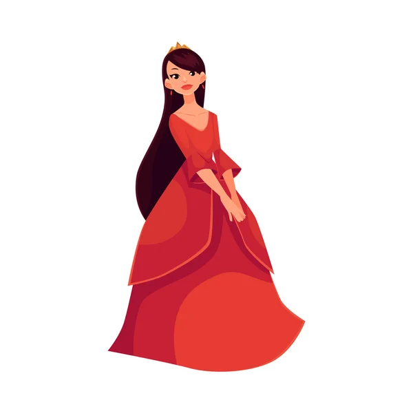 Linda colección de hermosa princesa — Vector de stock