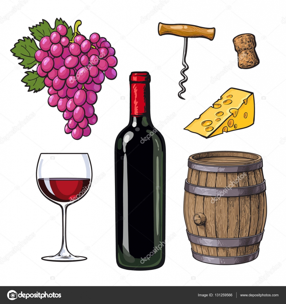 Иллюстрации на тему вина
