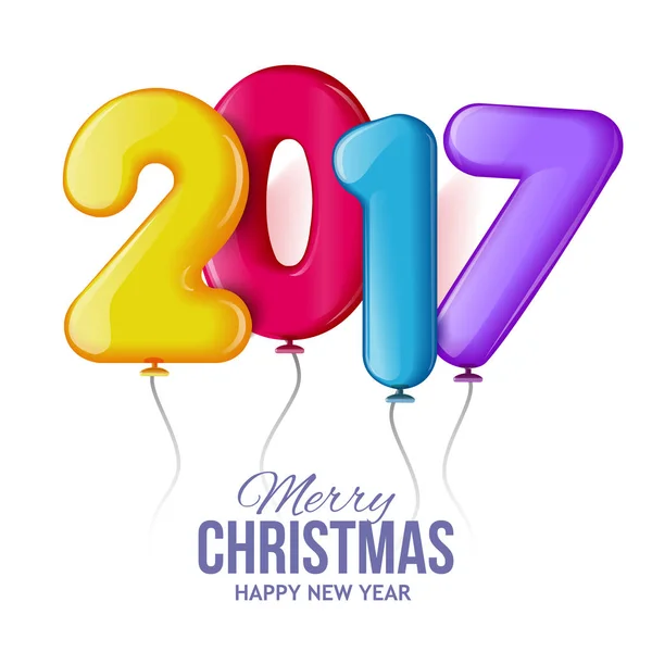 Veselé Vánoce a šťastný nový rok 2017 pozadí — Stock fotografie