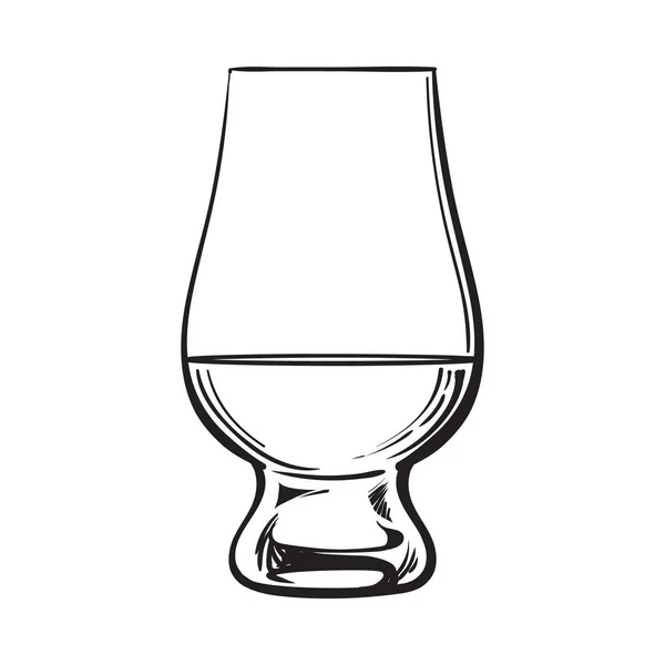 Uísque escocês, rum, brandy nosing glass — Vetor de Stock