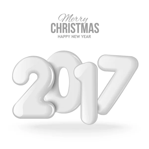 Veselé Vánoce a šťastný nový rok 2017 pozadí — Stockový vektor