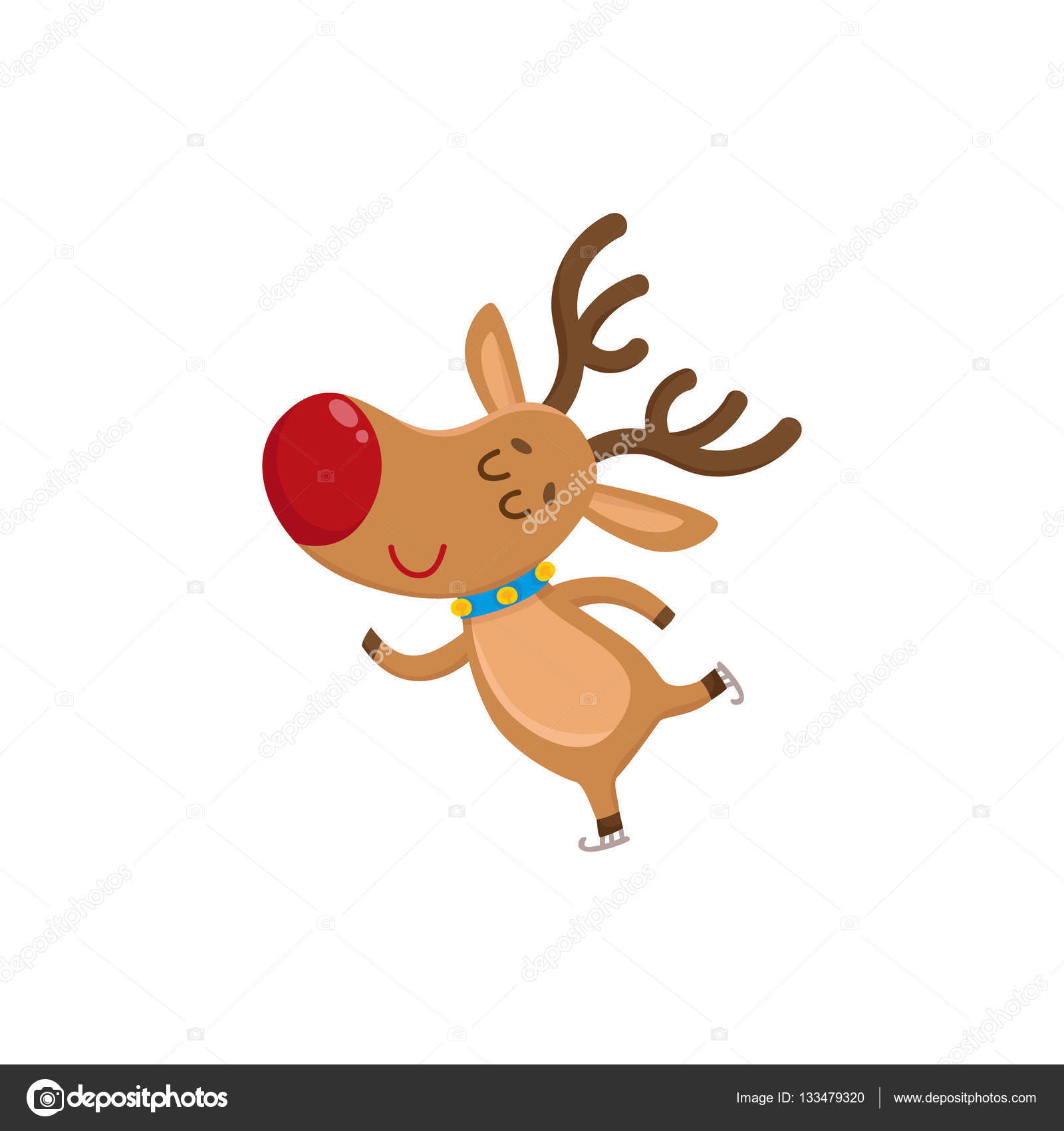 かわいいと面白いクリスマスのトナカイ楽しくスケート ストックベクター C Sabelskaya かわいいと面白いクリスマスのトナカイ楽しくスケート ストックベクター C Sabelskaya