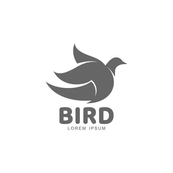 Plantilla de logotipo de silueta de golondrina estilizada, ilustración vectorial — Vector de stock