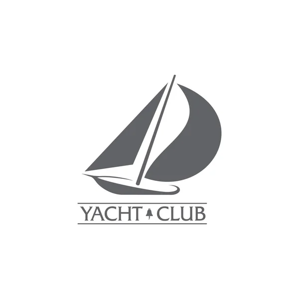 Graphic yacht club, sailing sport logo with wind filling sails | Stock ...