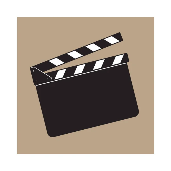 Placa de producción de cine en blanco clapper negro — Vector de stock