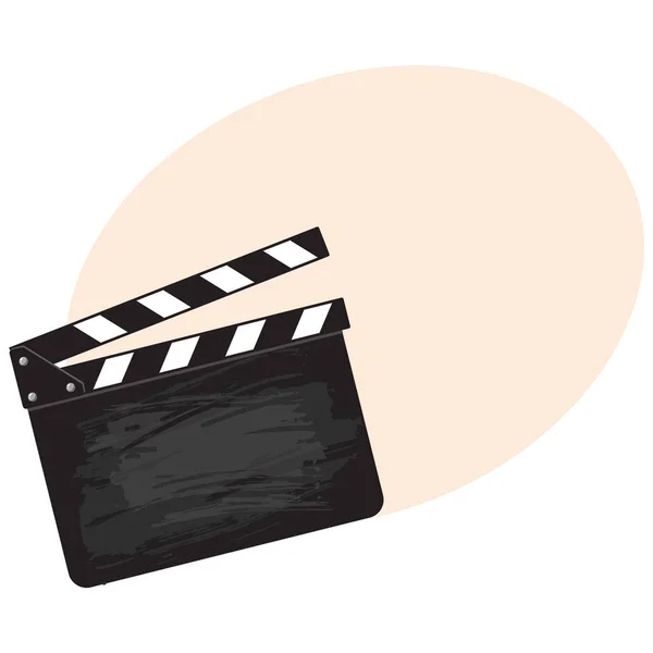 Placa de producción de cine en blanco clapper negro — Archivo Imágenes Vectoriales