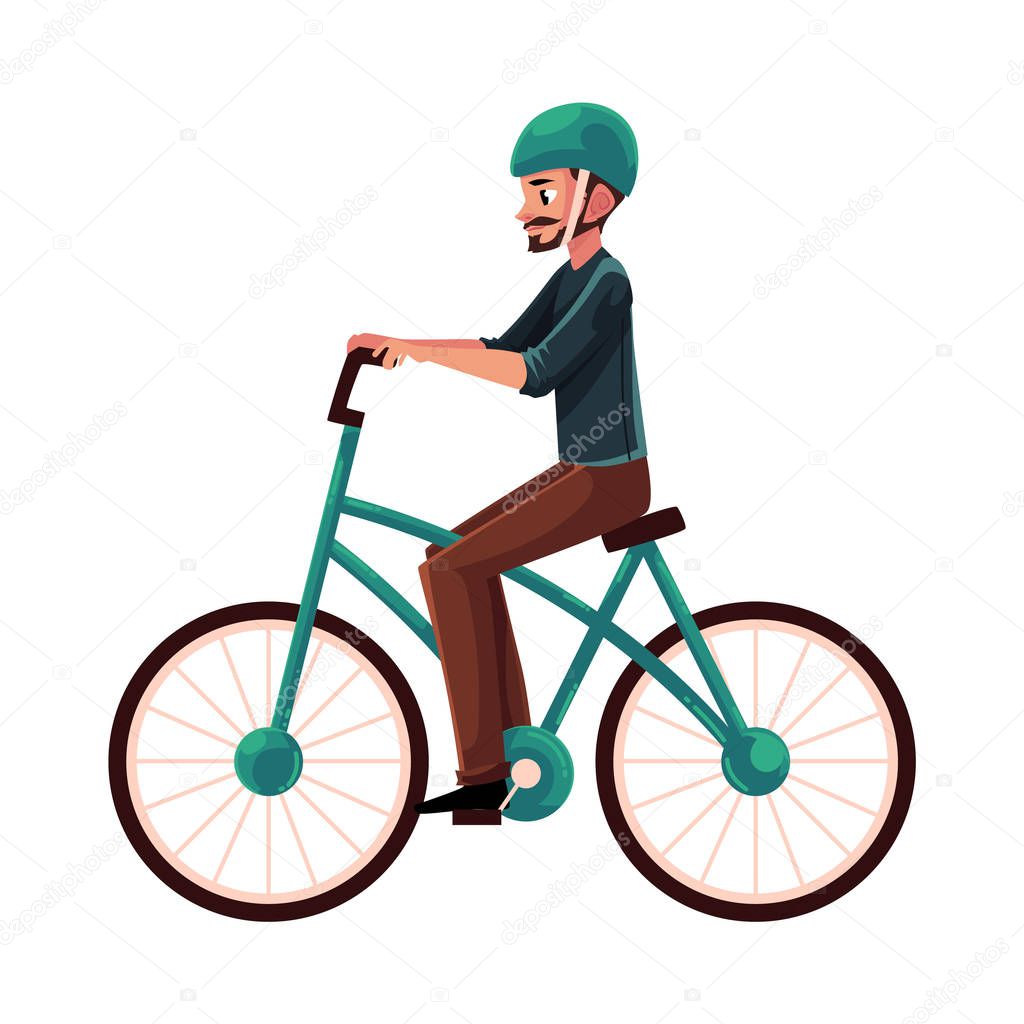 Imágenes: caricatura de ciclismo | Hombre joven, bicicleta ...