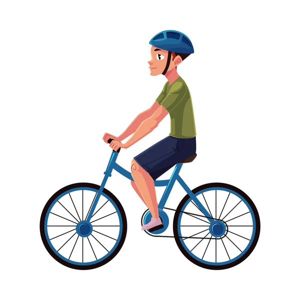 자전거, 사이클, 자전거 라이더, 사이클 헬멧, 사이드 내용을 보려면, 개인 교통 — 스톡 벡터