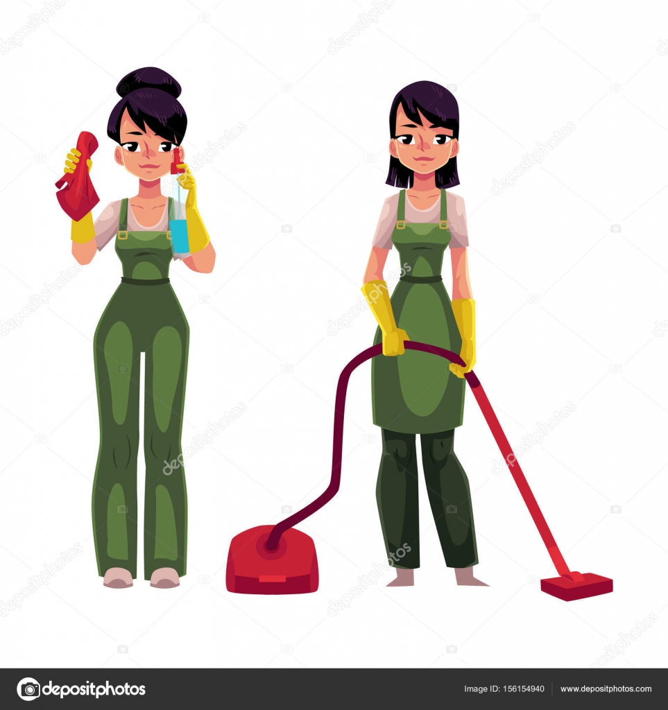 chicas de limpieza