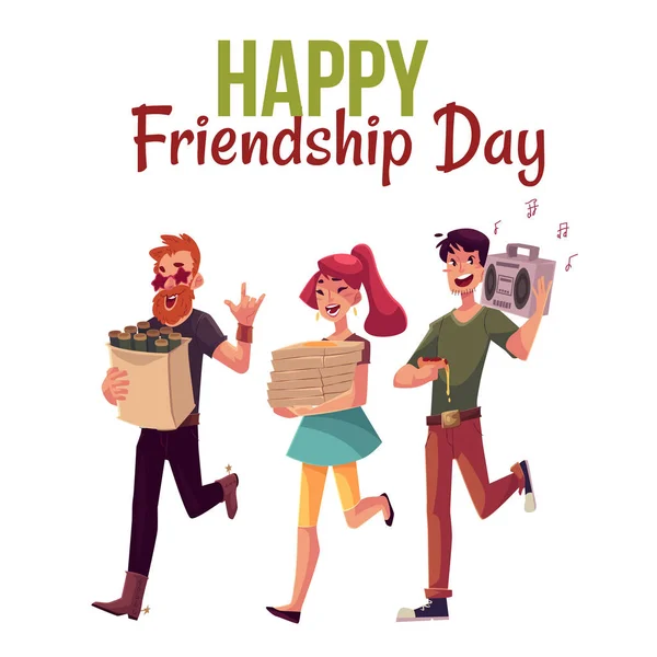 Glückwunschkarte zum Tag der Freundschaft — Stockvektor