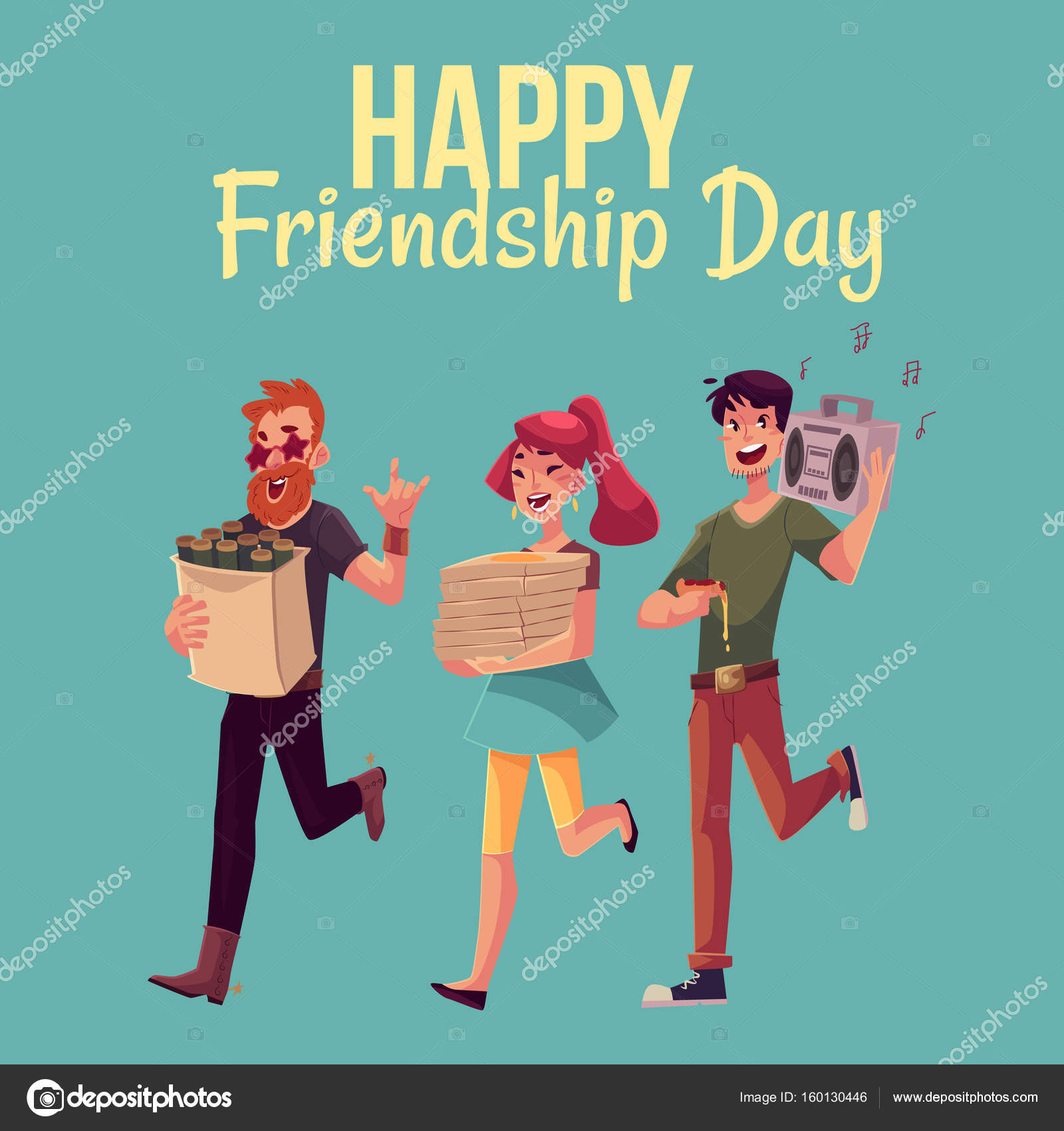 Happy friendship day greeting card Stock Vector Image by ©Sabelskaya #160130446 Happy friendship day greeting card Stock Vector Image by ©Sabelskaya #160130446