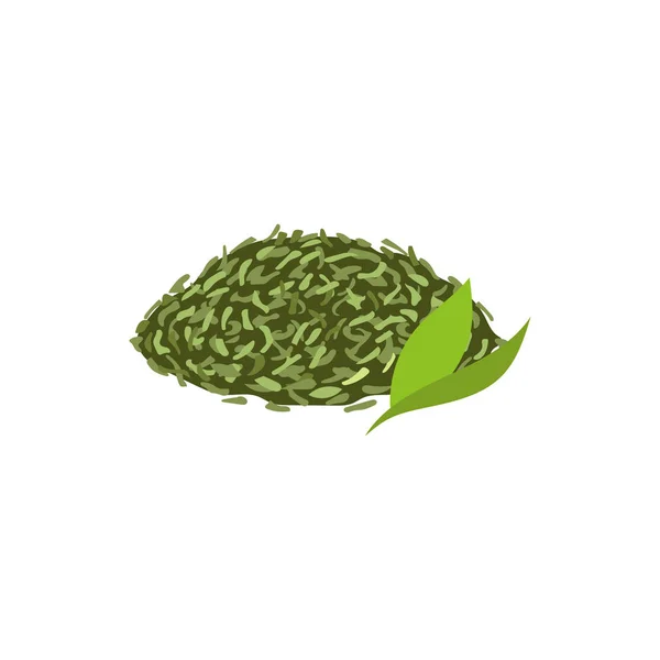 Vector hoja de té plana ilustración aislada — Archivo Imágenes Vectoriales