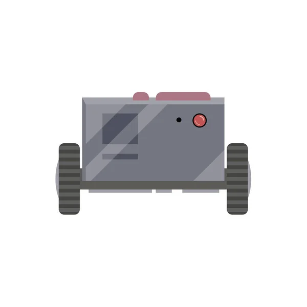 Robot evolutie, retro-stijl android box op wielen — Stockvector