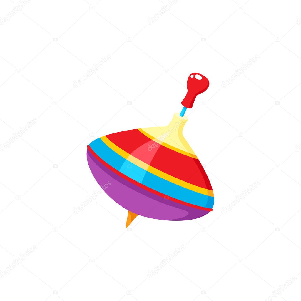 Vector baby whirligig toy illustration isolated