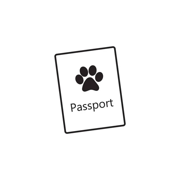 Állatútlevél, hivatalos dokumentum, kutya, macska, szállítási bizonyítvány — Stock Vector