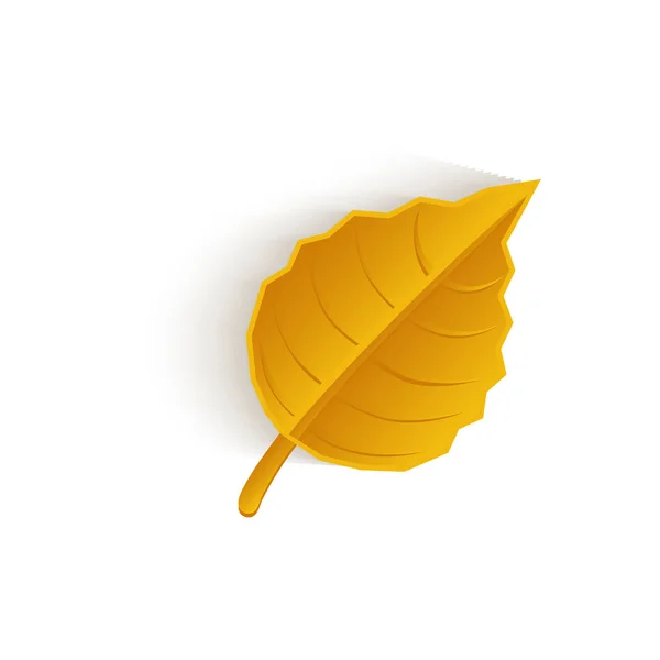 Vetor desenho animado outono caído folha de carvalho isolado — Vetor de Stock