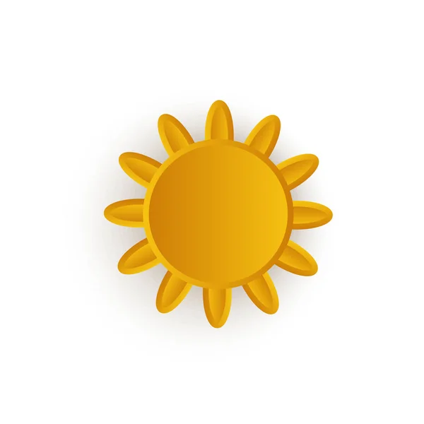 Vetor desenho animado símbolo do ícone do sol isolado — Vetor de Stock